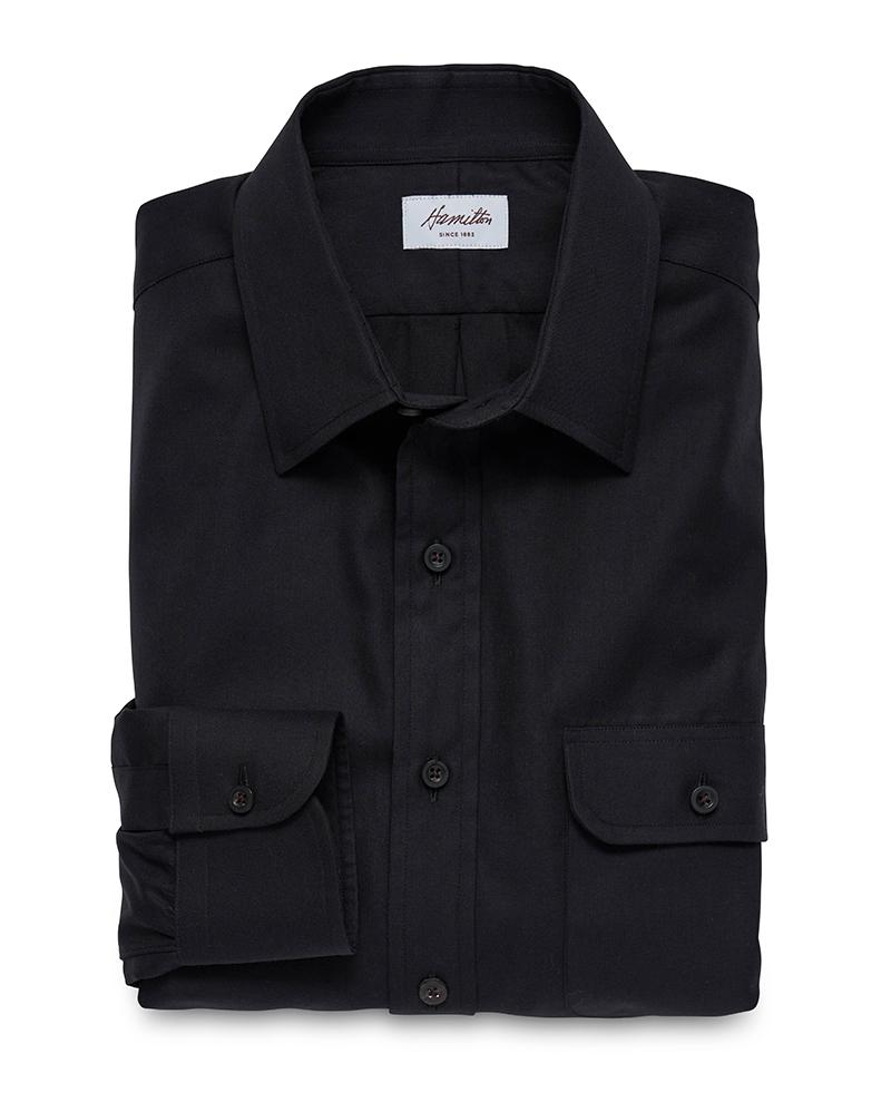 Wheldon Cashmere Flap Pocket (Black)
