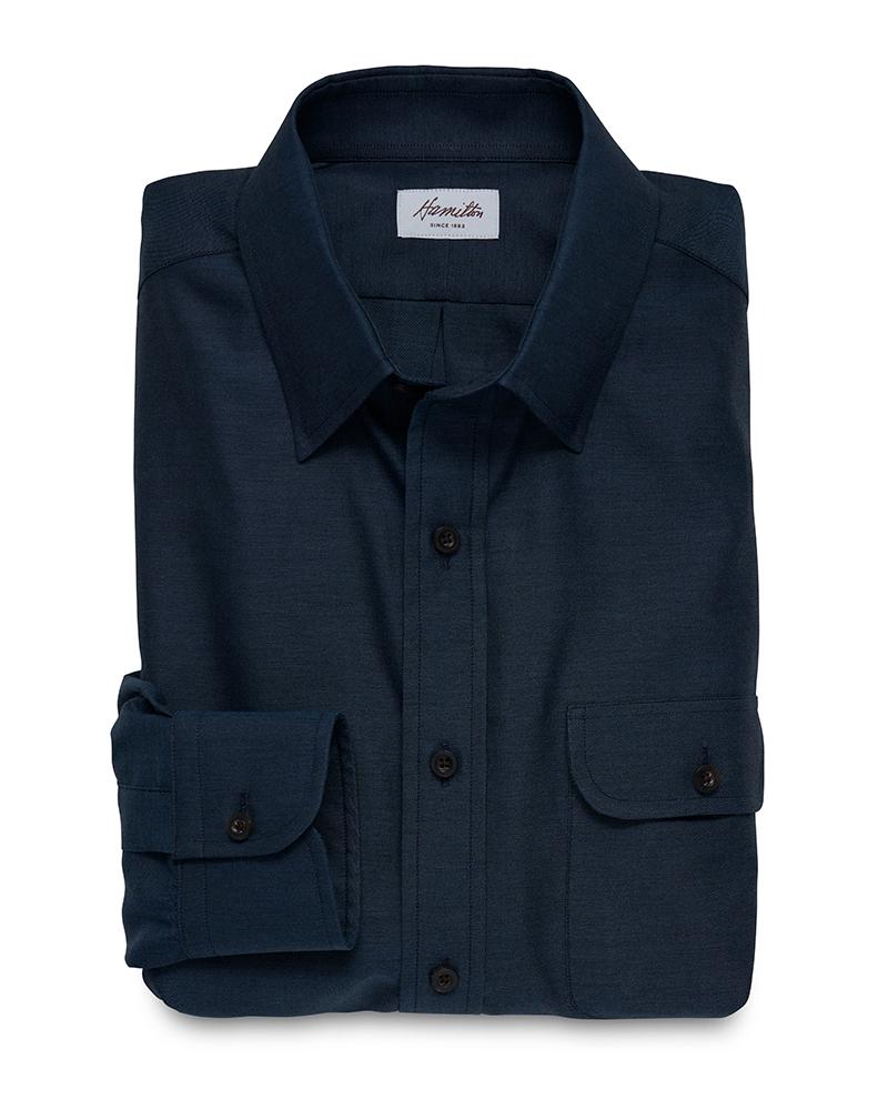 Wheldon Cashmere Flap Pocket (Indigo)