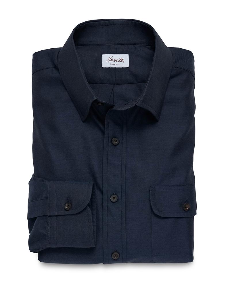 Wheldon Cashmere Flap Pocket (Navy)