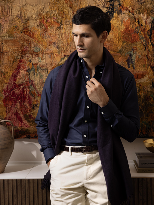Shelby Cotton Cashmere Twill (Indigo)