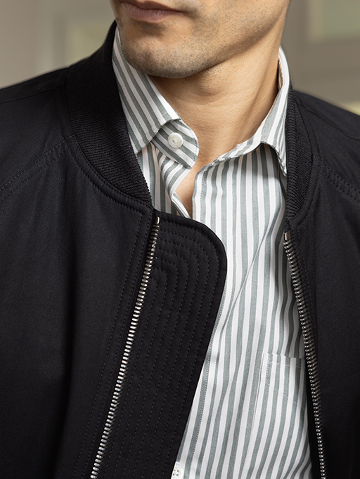 Dunlap Cotton/Wool Stripe (Olive)
