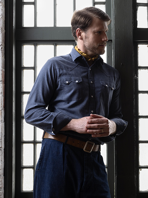 Falls Sawtooth Western (Steel Blue)