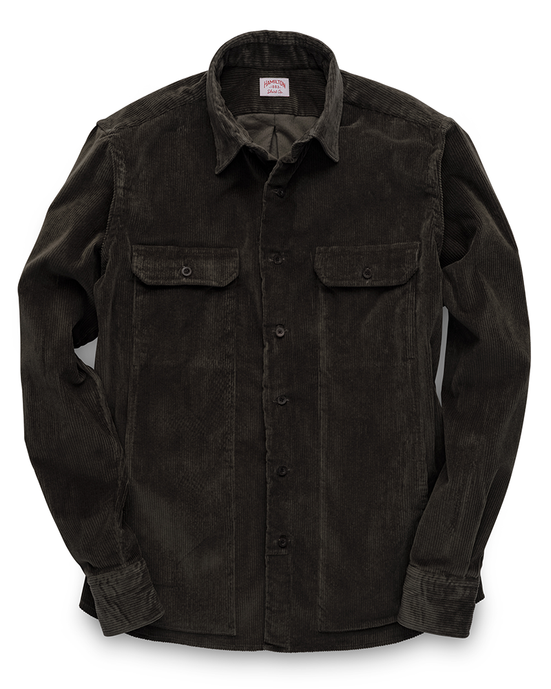 Sea Island Corduroy Shirt Jacket (Olive)