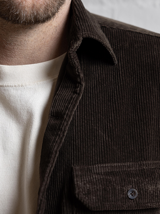 Sea Island Corduroy Shirt Jacket (Brown)