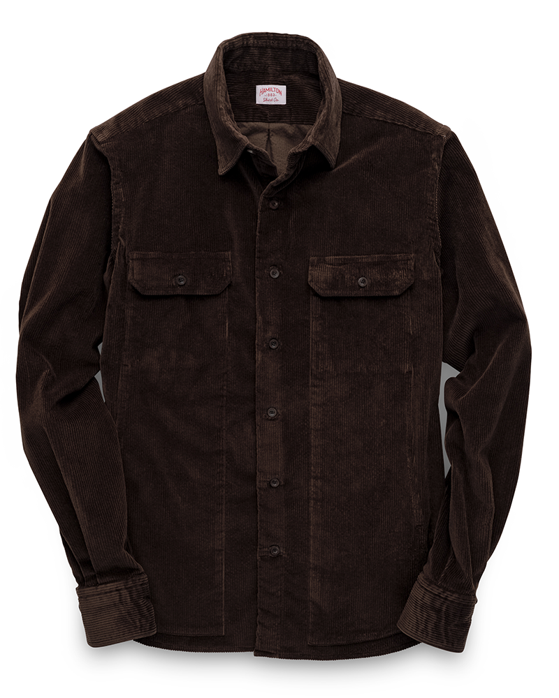Sea Island Corduroy Shirt Jacket (Brown)