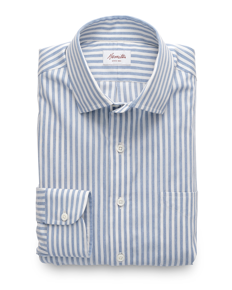 Dunlap Cotton/Wool Stripe (Blue)