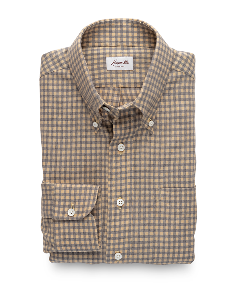 Eichler Cotton/Wool Gingham (Yellow/Grey)