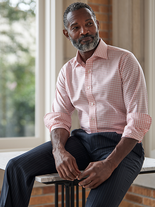 Ira Gingham (Coral)