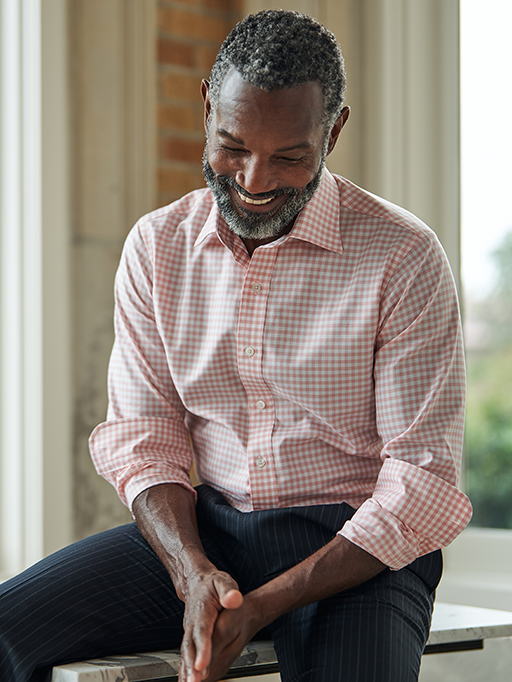 Ira Gingham (Coral)