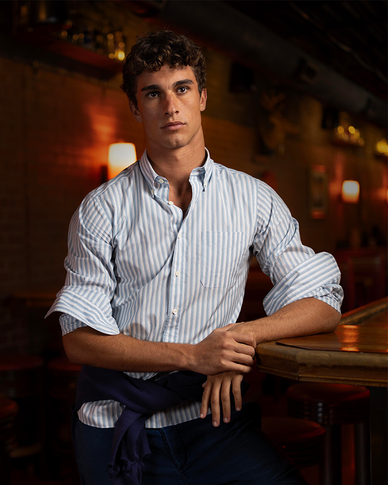 Amherst Stripe (Dusty Blue)
