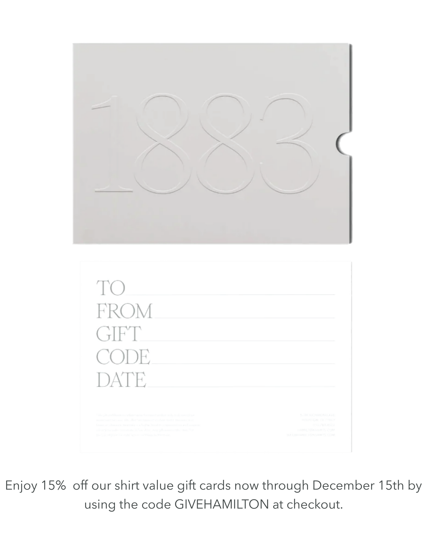 Custom Shirt Gift Card