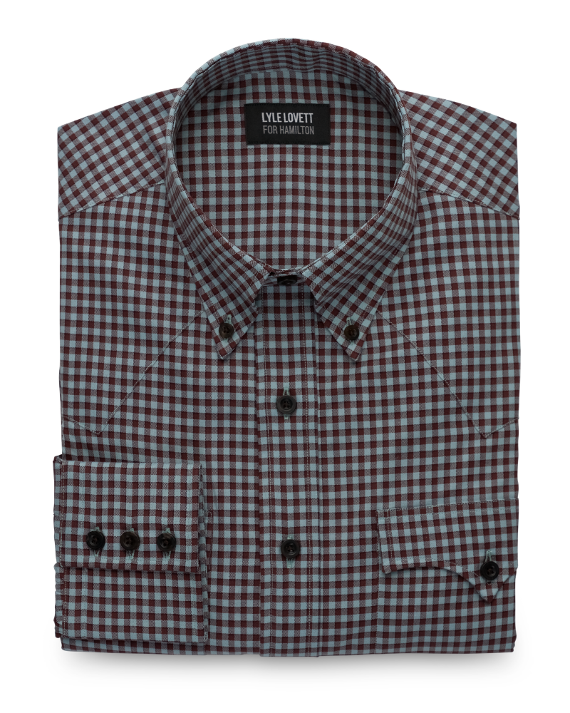 Lyle Lovett (Teal/Brown Check Pinpoint)