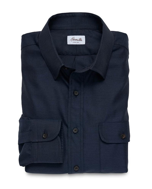 Wheldon Cashmere Flap Pocket (Navy)