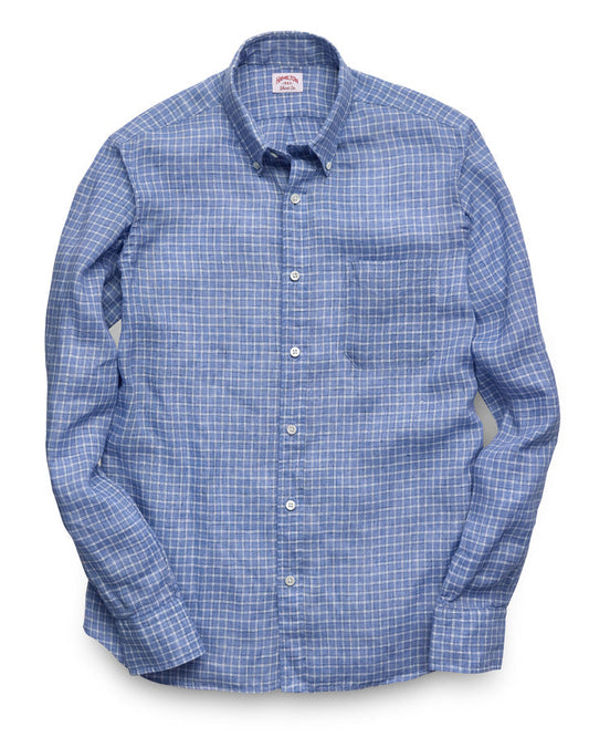 Ember Linen Check (Blue)