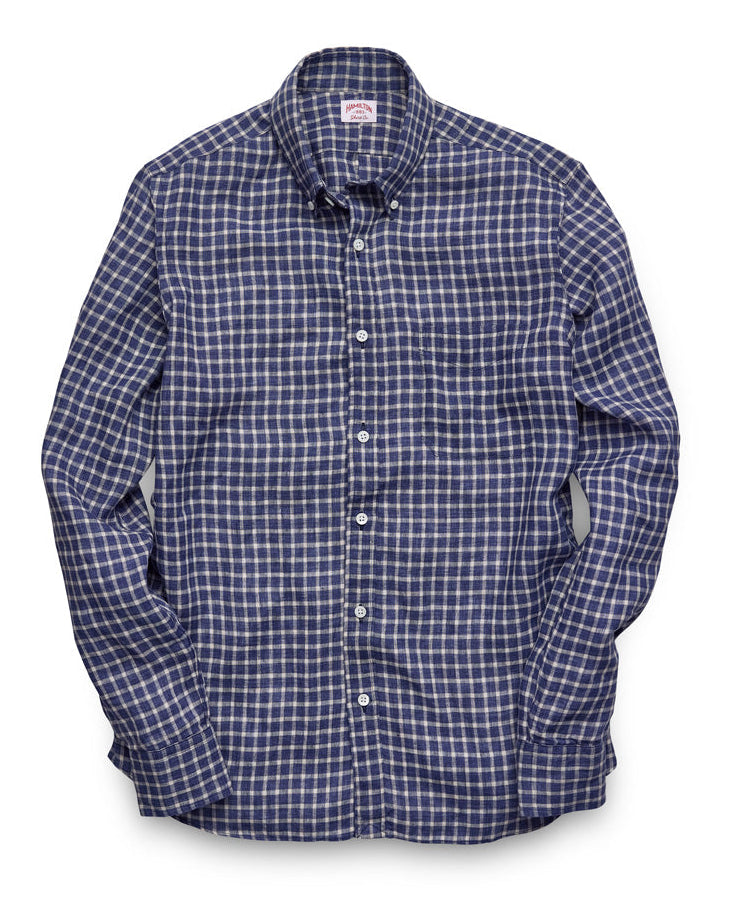 Ember Linen Check (Navy)