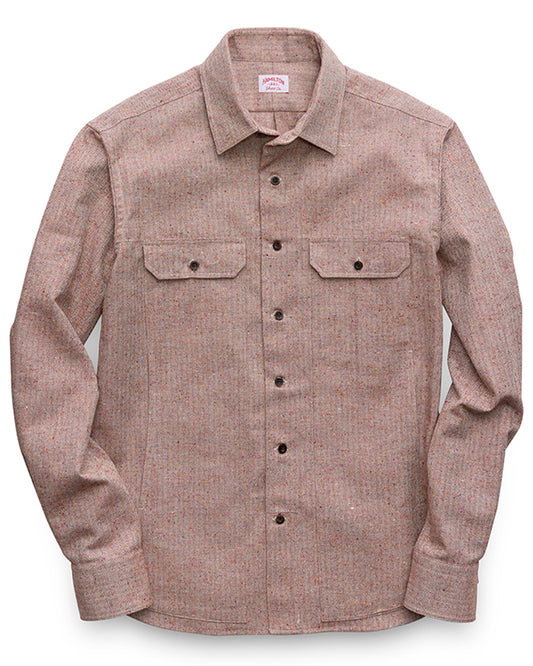 Donegal Tweed Shirt Jacket (Orange)