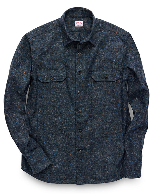 Donegal Tweed Shirt Jacket (Navy)