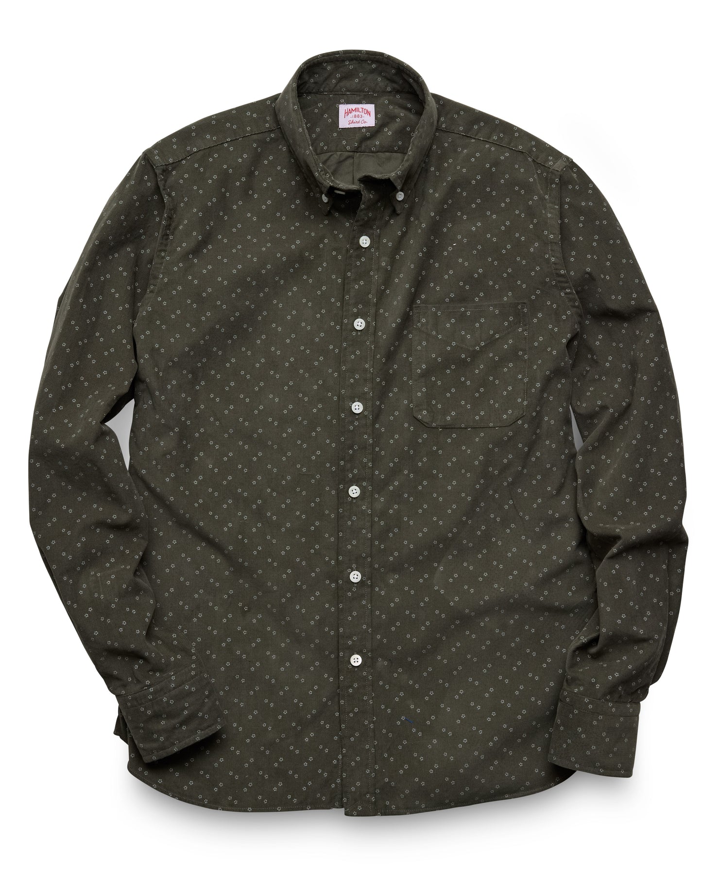Floral Print Micro-Corduroy